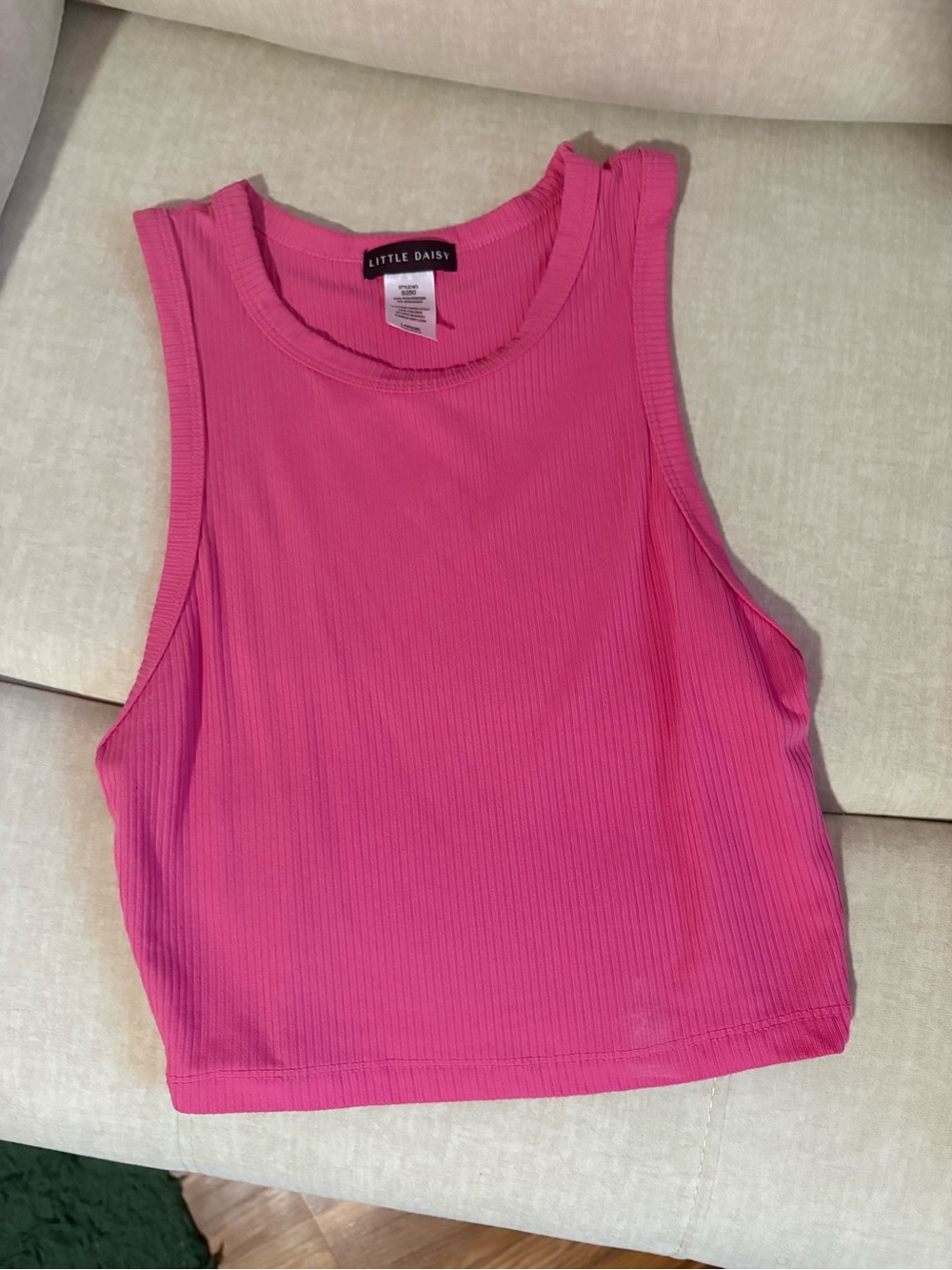 Hot Pink Ribbed Tank